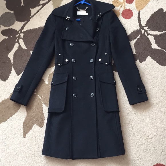 karen millen black wool coat